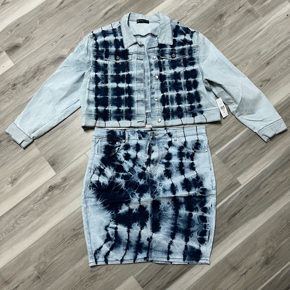 Fashion to Figure Denim - 2PC denim tie dye set